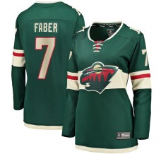 Dámský Dres Minnesota Wild Brock Faber 7 Zelená Breakaway Domácí