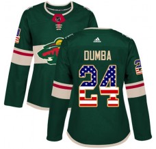 Dámský Dres Minnesota Wild Matt Dumba 24 USA Flag Fashion Zelená Authentic