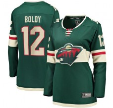 Dámský Dres Minnesota Wild Matthew Boldy 12 Zelená Breakaway Domácí
