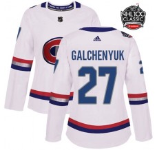 Dámský Dres Montreal Canadiens Alex Galchenyuk 27 2017 100 Classic Patch Bílá Authentic