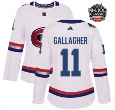 Dámský Dres Montreal Canadiens Brendan Gallagher 11 2017 100 Classic Patch Bílá Authentic