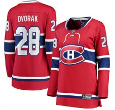 Dámský Dres Montreal Canadiens Christian Dvorak 28 Červená Breakaway Domácí
