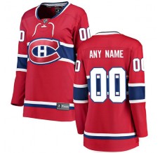 Dámský Dres Montreal Canadiens Custom Červená Breakaway Domácí