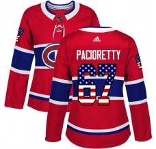 Dámský Dres Montreal Canadiens Max Pacioretty 67 USA Flag Fashion Červená Authentic