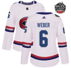 Dámský Dres Montreal Canadiens Shea Weber 6 2017 100 Classic Patch Bílá Authentic