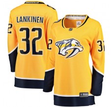 Dámský Dres Nashville Predators Kevin Lankinen 32 Zlatá Breakaway Domácí