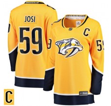 Dámský Dres Nashville Predators Roman Josi 59 Captain Patch Zlatá Breakaway Domácí