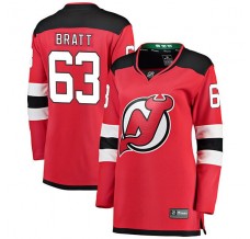Dámský Dres New Jersey Devils Jesper Bratt 63 Červená Breakaway Domácí