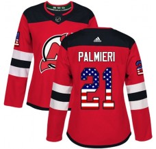 Dámský Dres New Jersey Devils Kyle Palmieri 21 USA Flag Fashion Červená Authentic