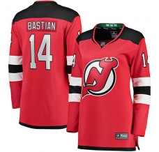 Dámský Dres New Jersey Devils Nathan Bastian 14 Červená Breakaway Domácí