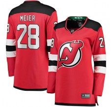 Dámský Dres New Jersey Devils Timo Meier 28 Červená Breakaway Domácí