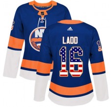 Dámský Dres New York Islanders Andrew Ladd 16 USA Flag Fashion Modrá Authentic