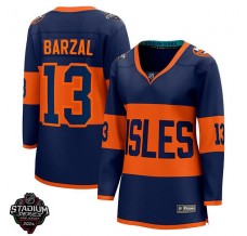 Dámský Dres New York Islanders Mathew Barzal 13 2024 Stadium Series Patch Námořnická Modrá Breakaway Alternativní