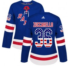 Dámský Dres New York Rangers Mats Zuccarello 36 USA Flag Fashion Modrá Authentic