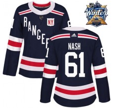 Dámský Dres New York Rangers Rick Nash 61 2018 Winter Classic Patch Námořnická Modrá Authentic