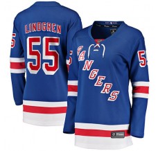 Dámský Dres New York Rangers Ryan Lindgren 55 Modrá Breakaway Domácí