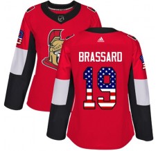 Dámský Dres Ottawa Senators Derick Brassard 19 USA Flag Fashion Červená Authentic