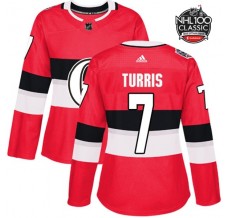 Dámský Dres Ottawa Senators Kyle Turris 7 2017 100 Classic Patch Červená Authentic