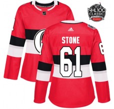 Dámský Dres Ottawa Senators Mark Stone 61 2017 100 Classic Patch Červená Authentic