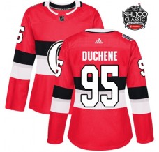 Dámský Dres Ottawa Senators Matt Duchene 95 2017 100 Classic Patch Červená Authentic
