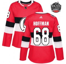 Dámský Dres Ottawa Senators Mike Hoffman 68 2017 100 Classic Patch Červená Authentic