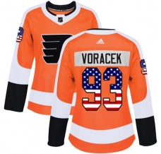 Dámský Dres Philadelphia Flyers Jakub Voracek 93 USA Flag Fashion Oranžová Authentic