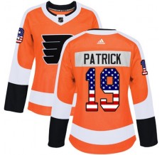 Dámský Dres Philadelphia Flyers Nolan Patrick 19 USA Flag Fashion Oranžová Authentic