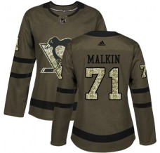 Dámský Dres Pittsburgh Penguins Evgeni Malkin 71 Maskáčová Zelená Authentic