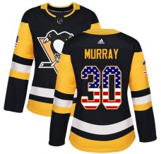 Dámský Dres Pittsburgh Penguins Matt Murray 30 USA Flag Fashion Černá Authentic