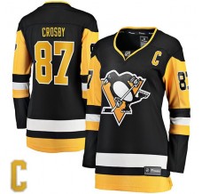 Dámský Dres Pittsburgh Penguins Sidney Crosby 87 Captain Patch Černá Breakaway Domácí