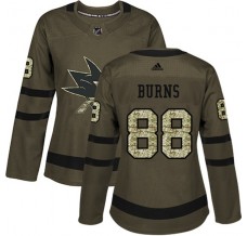 Dámský Dres San Jose Sharks Brent Burns 88 Maskáčová Zelená Authentic