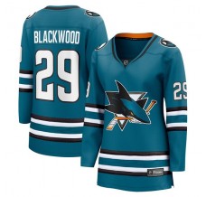 Dámský Dres San Jose Sharks Mackenzie Blackwood 29 Tyrkysová Breakaway Domácí