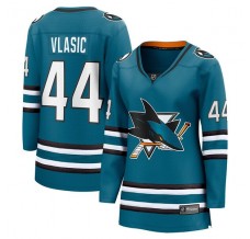 Dámský Dres San Jose Sharks Marc-Edouard Vlasic 44 Tyrkysová Breakaway Domácí