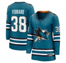 Dámský Dres San Jose Sharks Mario Ferraro 38 Tyrkysová Breakaway Domácí