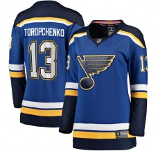 Dámský Dres St. Louis Blues Alexey Toropchenko 13 Modrá Breakaway Domácí