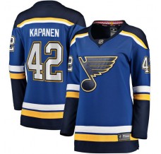 Dámský Dres St. Louis Blues Kasperi Kapanen 42 Modrá Breakaway Domácí