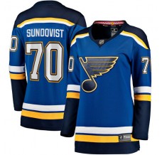 Dámský Dres St. Louis Blues Oskar Sundqvist 70 Modrá Breakaway Domácí