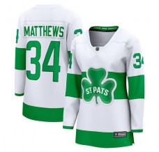 Dámský Dres Toronto Maple Leafs Auston Matthews 34 St. Patrick's Day Bílá Premier Breakaway Alternativní