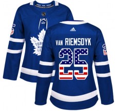 Dámský Dres Toronto Maple Leafs James Van Riemsdyk 25 USA Flag Fashion Modrá Authentic