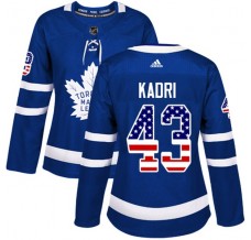 Dámský Dres Toronto Maple Leafs Nazem Kadri 43 USA Flag Fashion Modrá Authentic