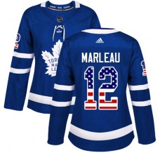 Dámský Dres Toronto Maple Leafs Patrick Marleau 12 USA Flag Fashion Modrá Authentic