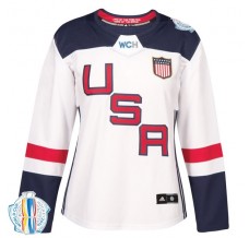 Dámský Dres USA Blank 2016 World Cup of Hockey Bílá Authentic