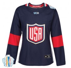 Dámský Dres USA Blank 2016 World Cup of Hockey Námořnická Modrá Authentic