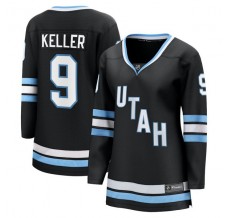 Dámský Dres Utah Mammoth Clayton Keller 9 Černá Premier Breakaway Domácí