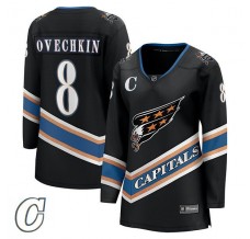 Dámský Dres Washington Capitals Alexander Ovechkin 8 50th Anniversary Captain Patch Černá Premier Breakaway Alternativní