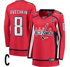 Dámský Dres Washington Capitals Alexander Ovechkin 8 Captain Patch Červená Breakaway Domácí