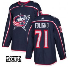 Dětské Dresy Columbus Blue Jackets Nick Foligno 71 Navy Authentic