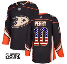 Dětský Dres Anaheim Ducks Corey Perry 10 USA Flag Fashion Černá Authentic