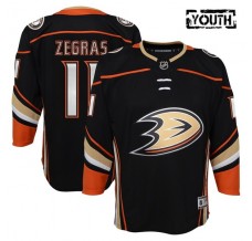 Dětský Dres Anaheim Ducks Trevor Zegras 11 Černá Premier Domácí