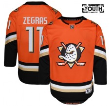 Dětský Dres Anaheim Ducks Trevor Zegras 11 Oranžová Premier Domácí
